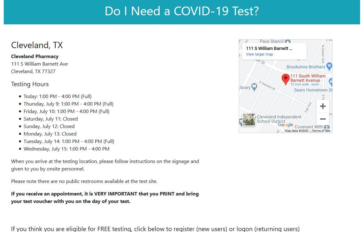 Cleveland Pharmacy Testing